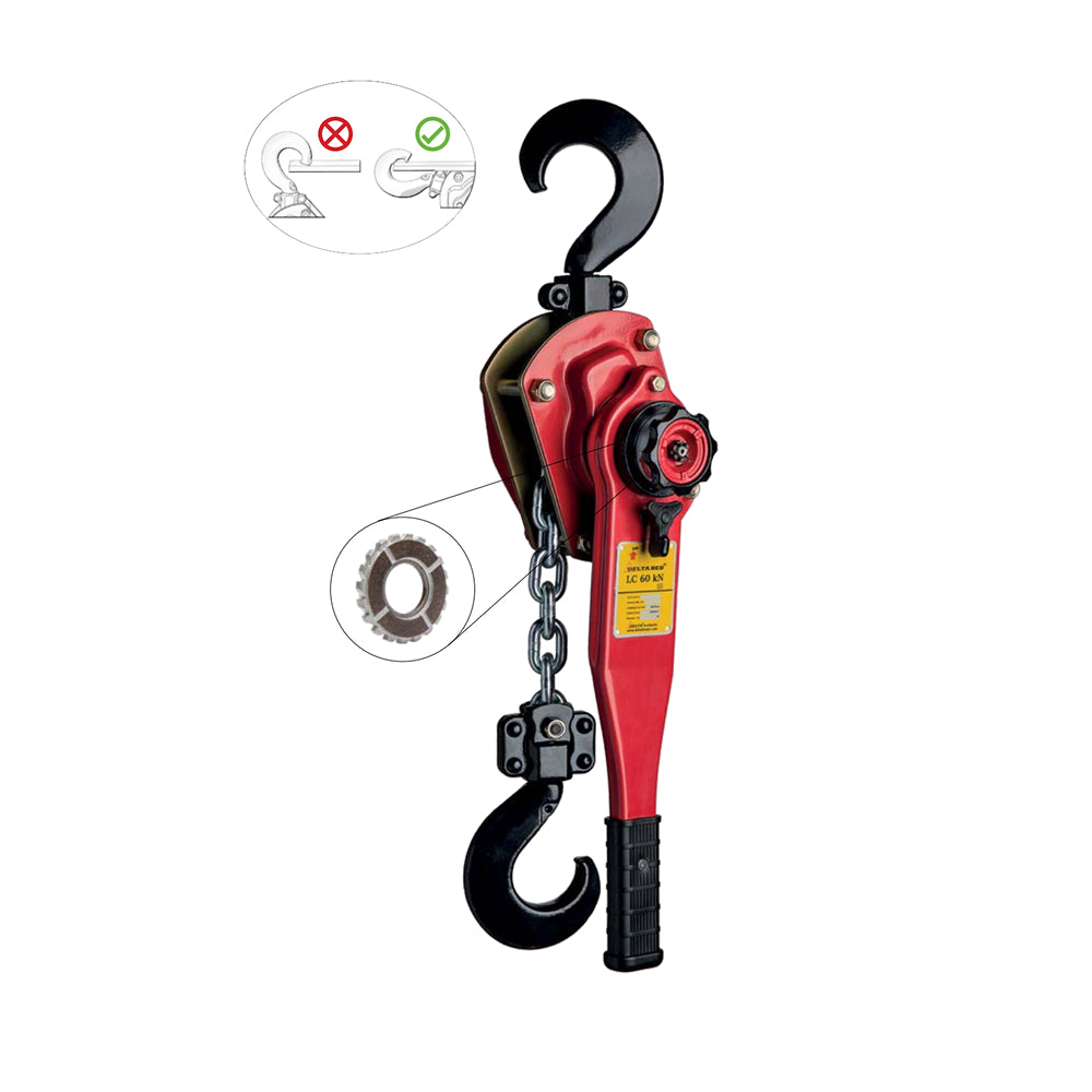 Premium Lever hoist with lashing hooks