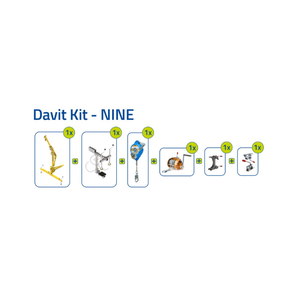 Xtirpa 610 Davit Arm Kit with C-Clamp - DAVIT KIT – NINE