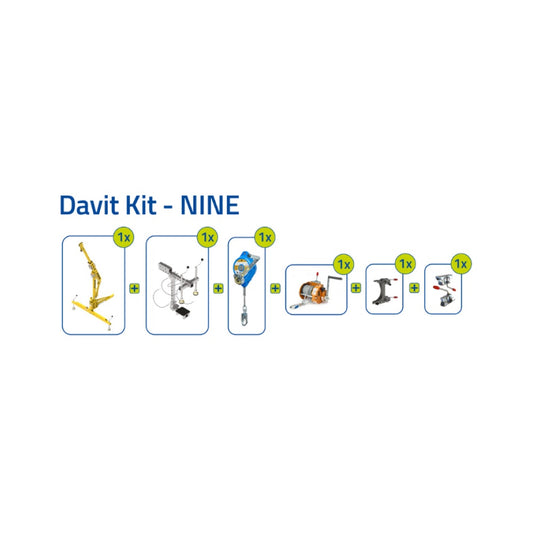Xtirpa 610 Davit Arm Kit with C-Clamp - DAVIT KIT – NINE