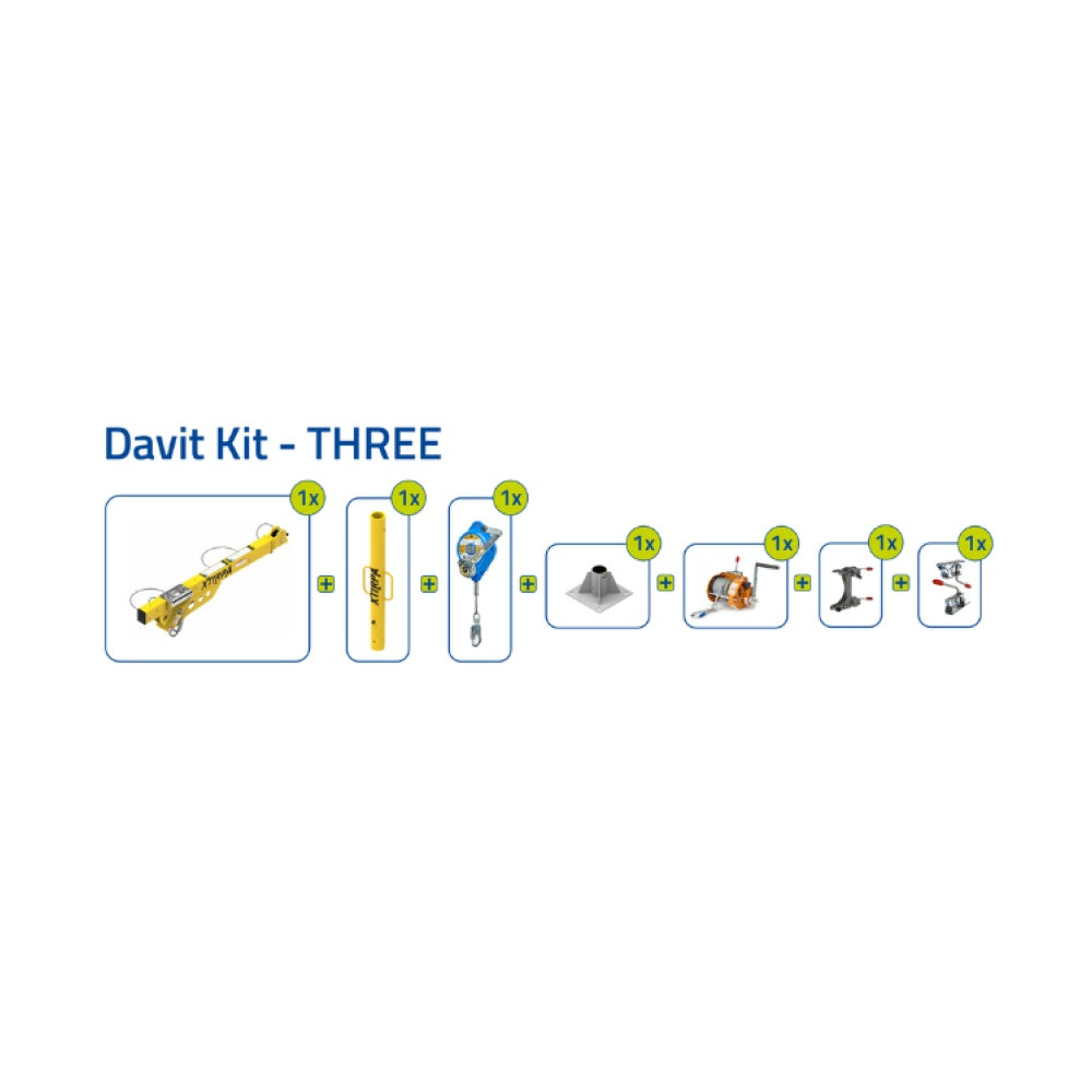 Xtirpa Extended 1200 Davit Arm Trench System - DAVIT KIT – THREE
