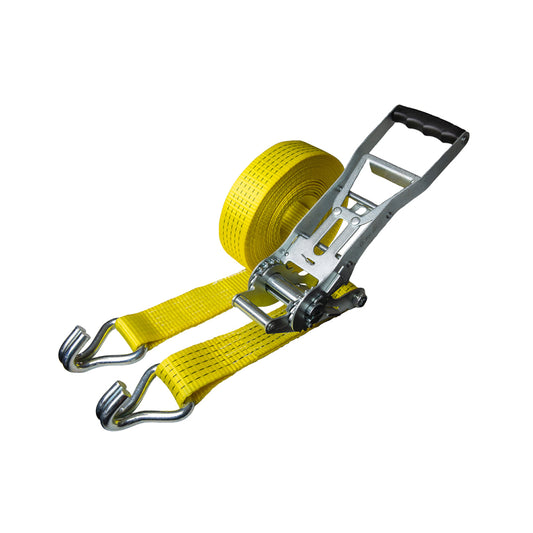 DELTASLING – Ergonomic ratchet tie down – 50 mm x 8 meter – 2500 daN – Yellow
