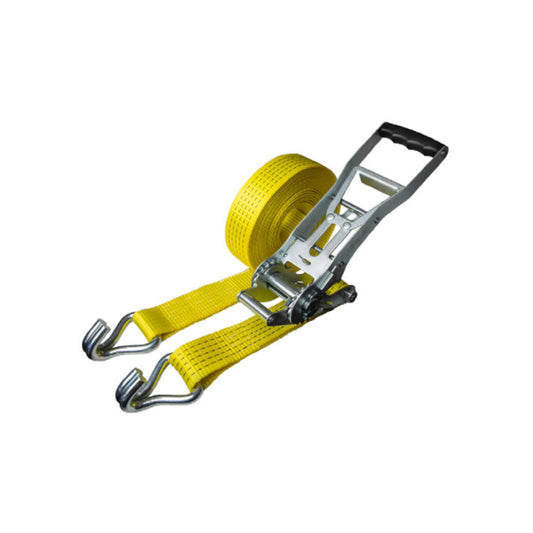DELTASLING – Ergonomic ratchet tie down – 50 mm x 8 meter – 2500 daN – Yellow