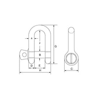 Green Pin ® Standard Dee Shackle with Screw Collar Pin – HIRE or SALE