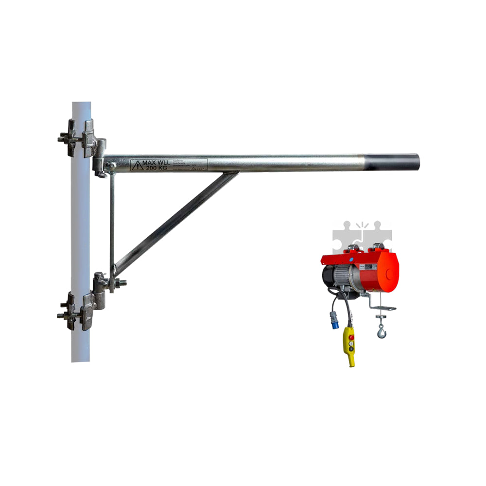 Pivoting jib for electric winch DM