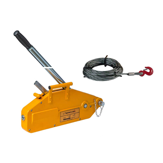 Pulling hoist with cast aluminium casing