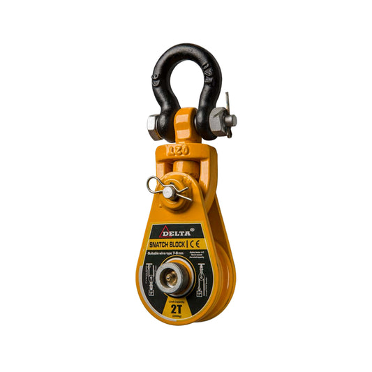Snatch block with shackle