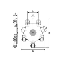 Viper 360° Rotating Machinery Moving Skate 4T – VRS4